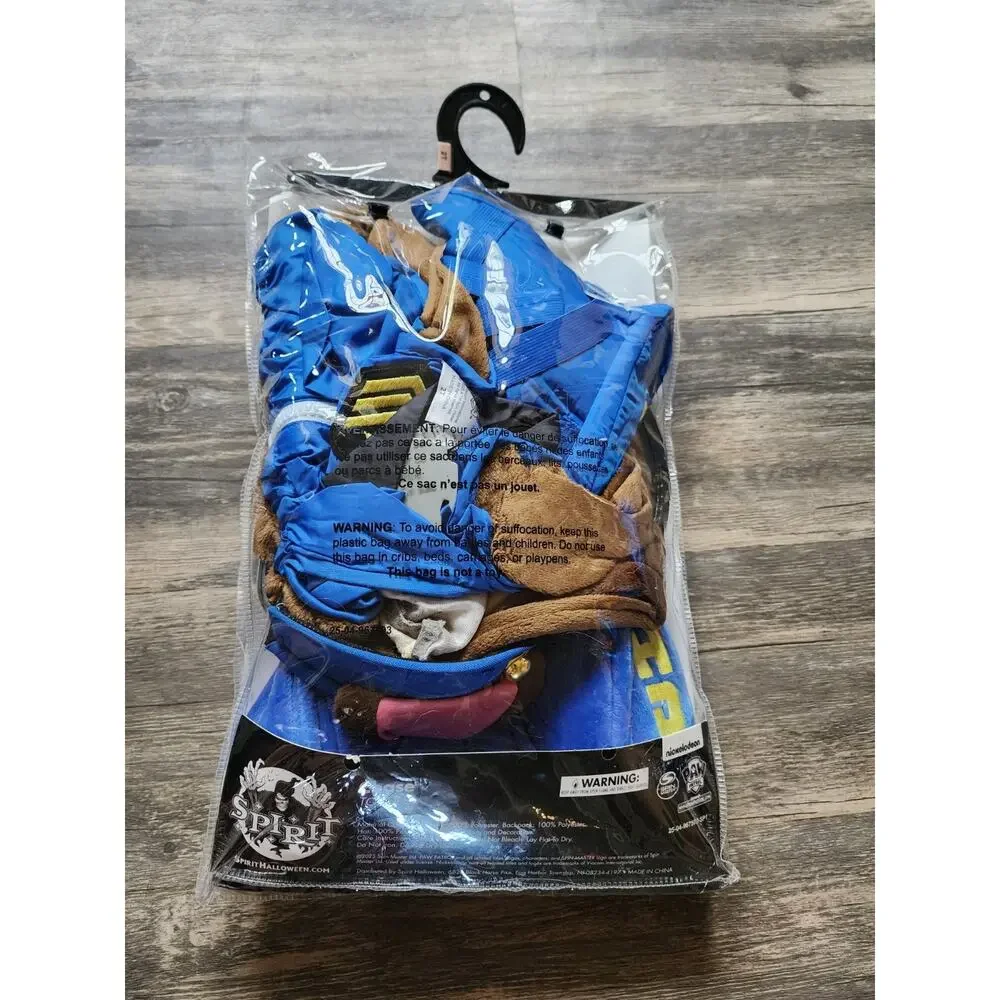 Spirit Halloween Toddler Chase Deluxe Costume PAW Patrol Size 2T Extra Chase Bag